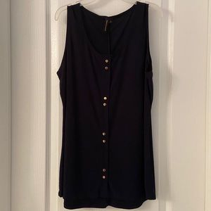 Navy sleeveless blouse